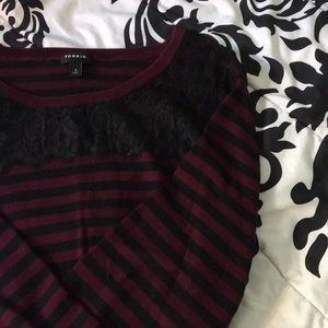 Torrid Lace Accent Sweater Size 3
